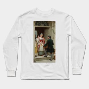 Ribbons And Laces For Very Pretty Faces by Edmund Leighton Long Sleeve T-Shirt